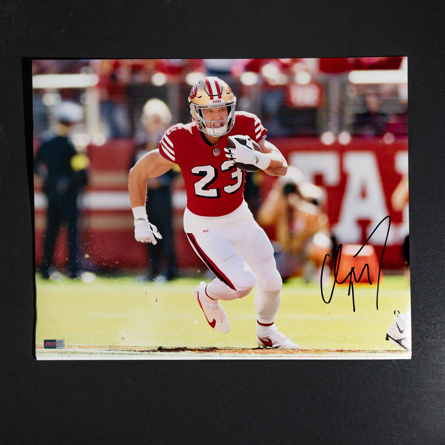 Foto Firmada por Christian McCaffrey - San Francisco 49ers